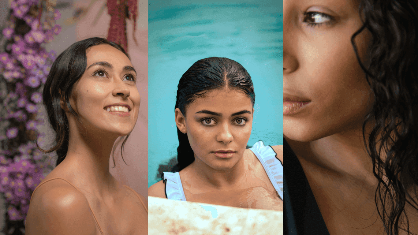 Satin Almond Foundation-Glowy Radiant Skin | Lightweight, Hydrating. Diverse models showcasing radiant skin tones ideal for Satin Almond foundation.