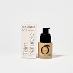 Satin Almond Foundation-Glowy Radiant Skin | Lightweight, Hydrating. Teint Naturelle No.2 foundation with box and pump for easy application.