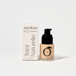 Teint Naturelle Foundation No.2 Champagne Silk with neutral undertone for fair to light skin, offering radiant silk glow and real-skin finish.