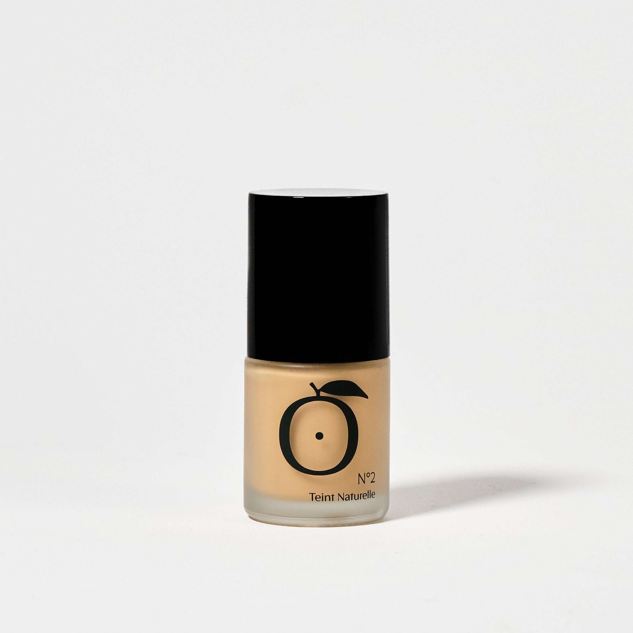Satin Almond Foundation-Glowy Radiant Skin | Lightweight, Hydrating. Minimalist bottle of Teint Naturelle No.2 foundation for neutral undertones.