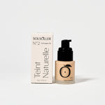 Teint Naturelle Foundation in Champagne Silk by Solsoller with box. Lightweight, hydrating face makeup for luminous skin.