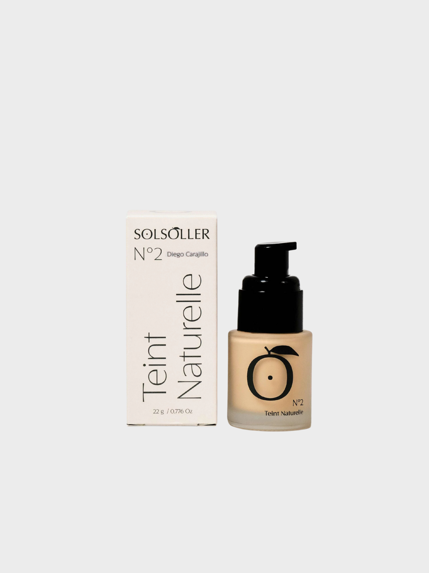 Teint Naturelle Foundation in Diego Carajillo by Solsoller with box. Deep shade for rich, radiant skin tones.